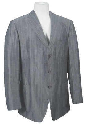 NEW Ermenegildo Zegna Sportcoat (Blazer) US 44 L e 54 L  Gray Pinstripe  Silk