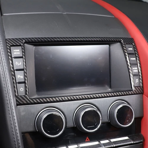 Cubierta de embellecedor de consola de tablero interior de fibra de carbono ABS para Jaguar F-TYPE 2013-2024 - Imagen 13 de 44