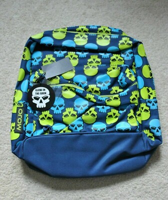 Mojo Kids' Skulls Blue Glow In The Dark Backpack