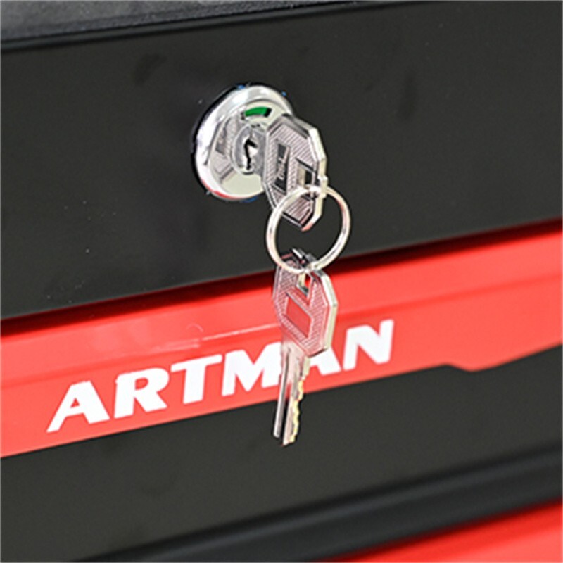 7 Drawers Rolling Tool Box Cart Tool Chest Tool Storage Cabinet w/ Lock & Key