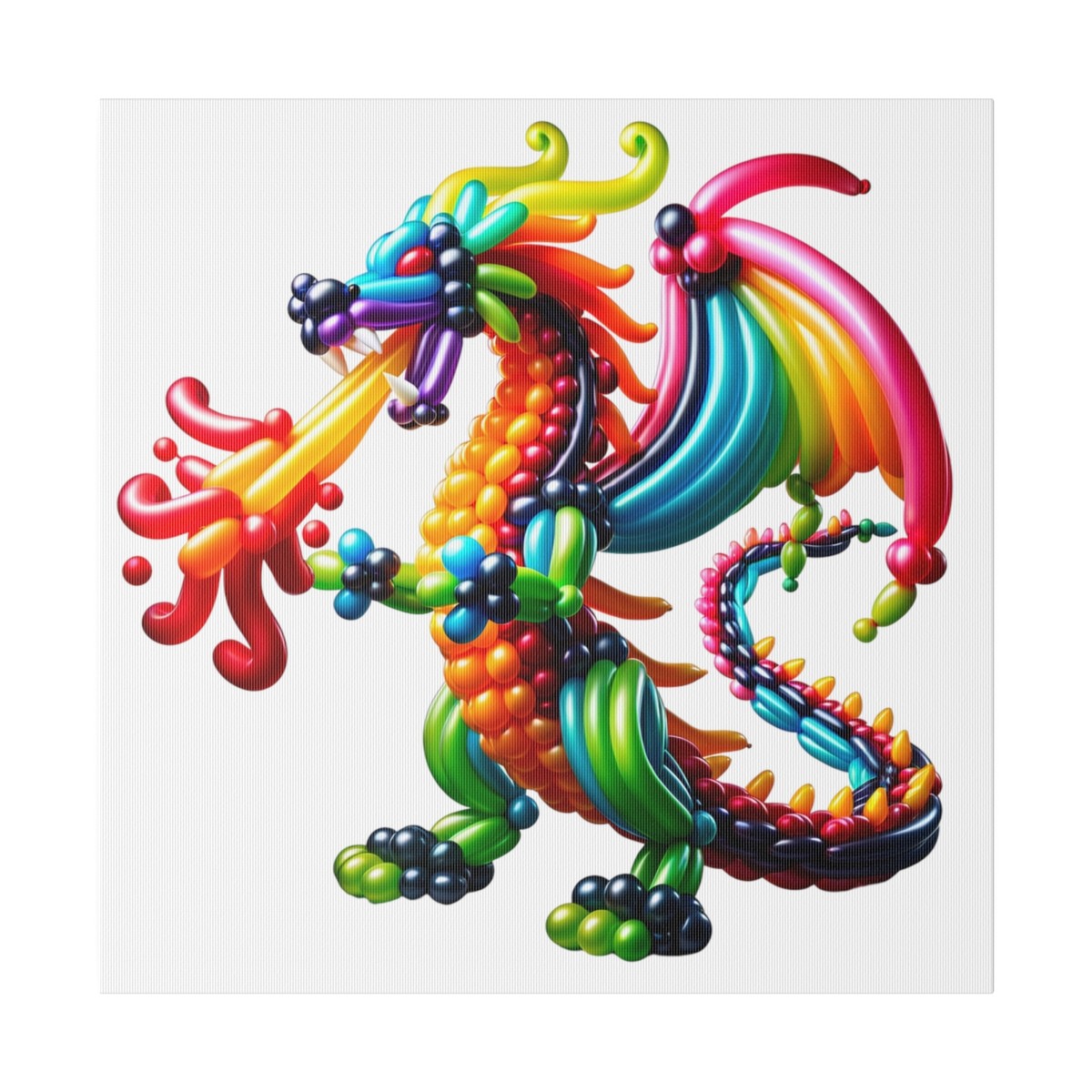 Matte Canvas Wall Art Balloon Animal Dragon Model Fun Whimsical