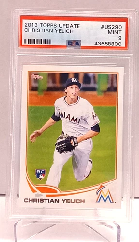 2013 Topps Update - Christian Yelich #US290 - RC - PSA 9 MINT - Marlins Brewers