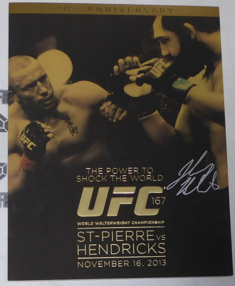 Johny Hendricks Signed UFC 167 Fight Event Program BAS COA vs Georges St-Pierre - Image 2 of 4