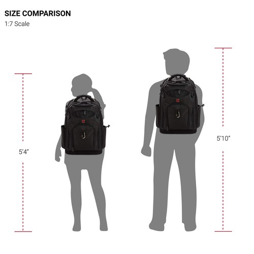 SwissGear Tool Bag Backpack, Fits Up to 17-Inch Laptop, Work Pack PRO, Black - Picture 7 of 9