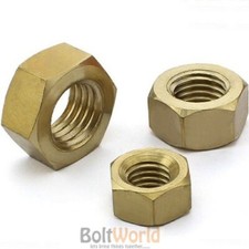 M5 /5mm SOLID BRASS METRIC HEX HEXAGON FULL NUTS FOR BOLTS & SCREWS DIN 934