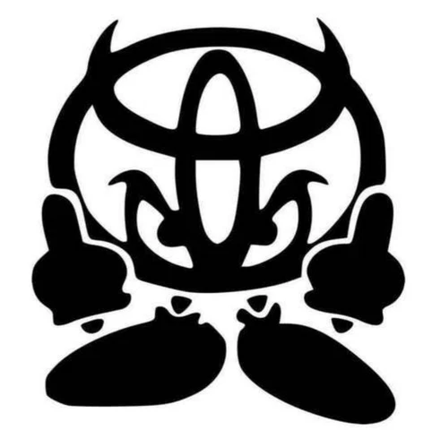Toyota Logo Devilman JDM Decal Funny Euro Window Sticker Bumper Car Truck