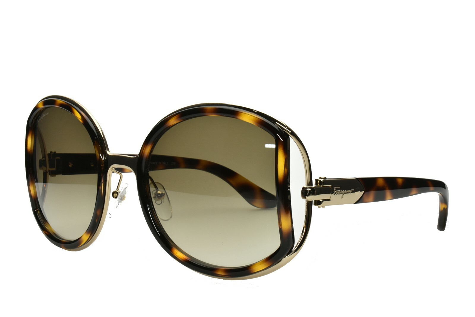 Солнцезащитные очки Salvatore Ferragamo с черепаховым / коричневым градиентом 52 мм SF719S