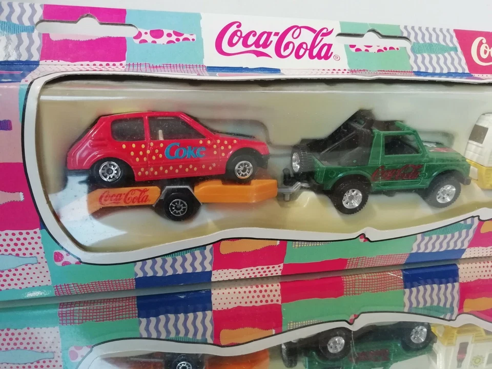 Edocar Coca Cola Coca Cola Edocar CH-5 Holiday Set Rosso Rimorchio Auto Jeep ... - Immagine 4 di 4