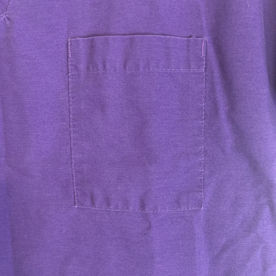 白色天鹅紫色 V 领磨砂上衣医用制服小号 — 第 2/4 张图片