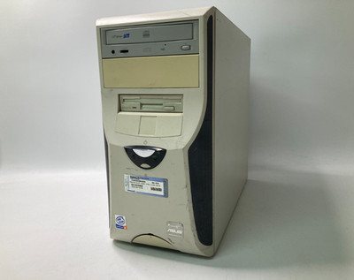 Vintage Beige ASUS PC Case w/ CD Rom & Floppy Drive