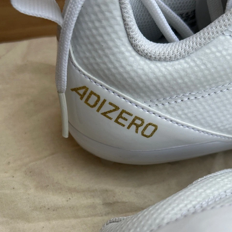 Adidas Adizero Eléctrico 2 Niños Blanco y Dorado Botines de Fútbol 4.5 Foto 3 de 4