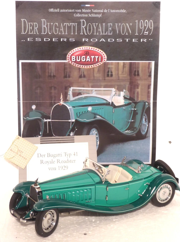 Franklin Mint: Bugatti Royale Typ 41 Roadster v. 1929 , M 1:24 , Doku , o. OVP - Bild 2 von 4