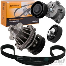 CONTI KEILRIPPENRIEMENSATZ+WASSERPUMPE 6-Zylinder passend für BMW E46 E39 E38 Z3