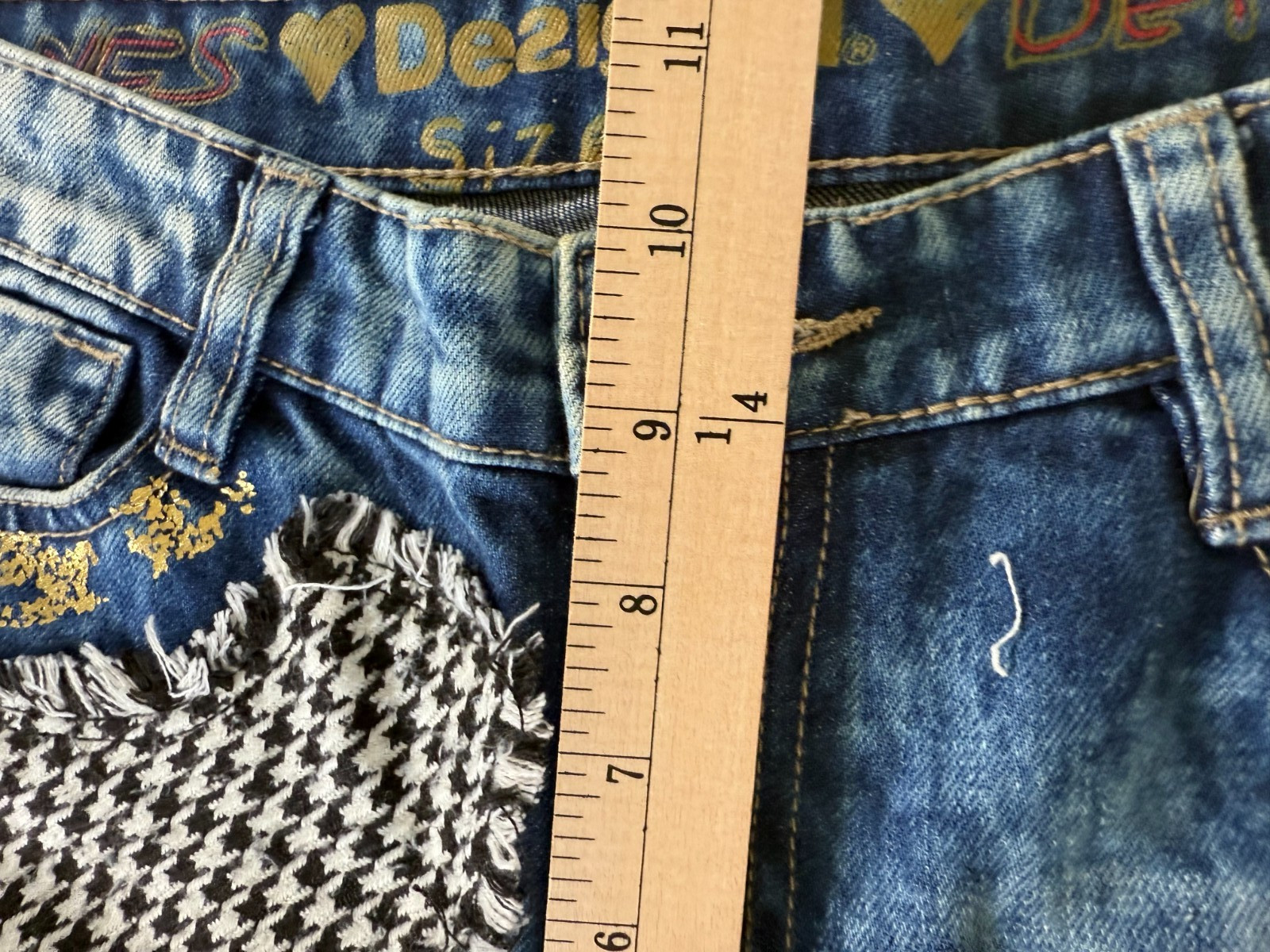 Desigual Patchwork Denim Distressed Stretch Skinn… - image 8