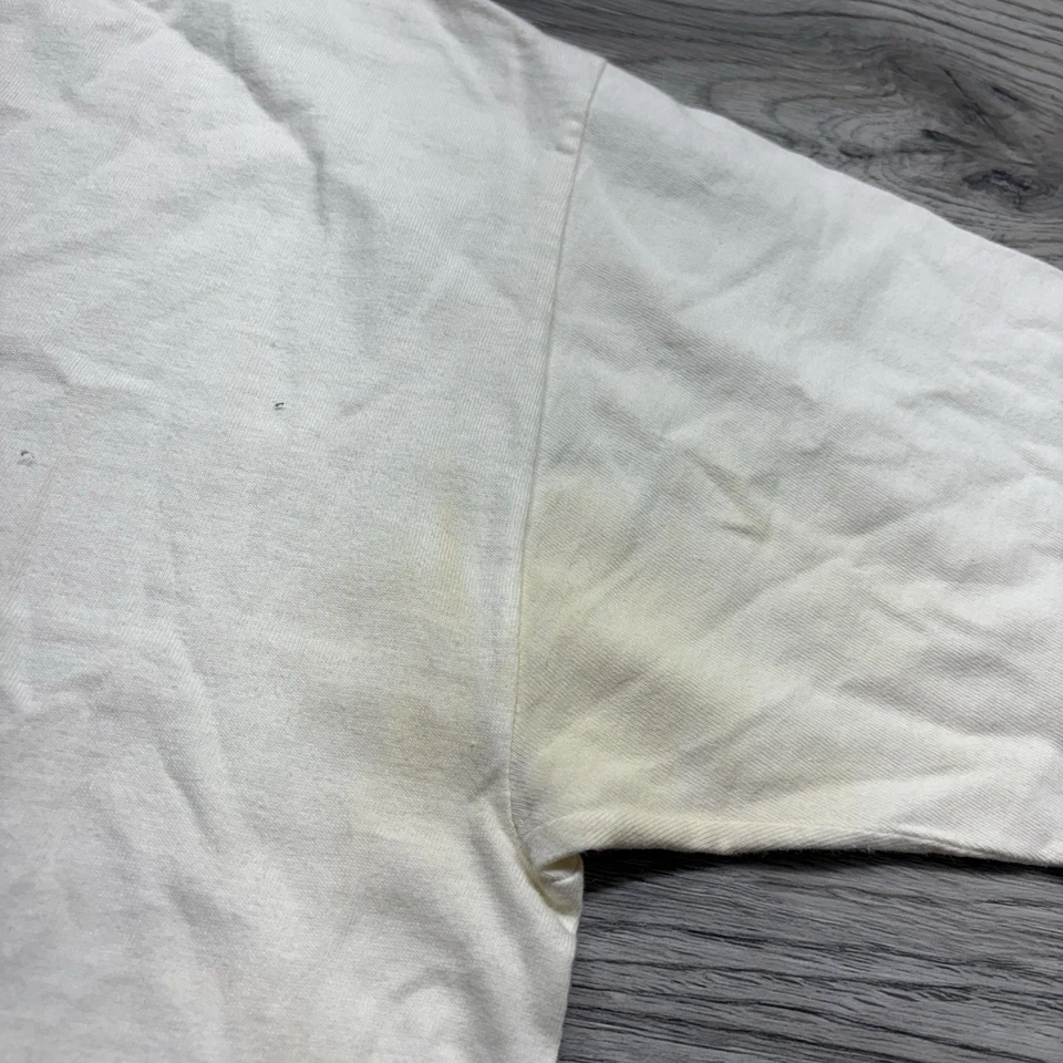 Camisa de Personaje Vintage Dibujada a Mano Blanca Pato Margarita Disney Años 60 L Foto 3 de 4