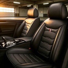 2x Sitzbezüge passend für VW Tiguan 2 ab 2006-2022 (Schwarz) #83