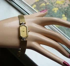 RESERVED FOR BEV Vintage Seiko Ladies Watch Gold Tone Diamonds 6” RUNS PERFECTLY