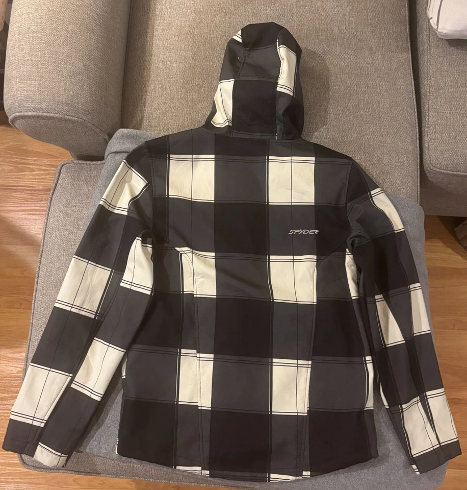 CHAQUETA SPYDER Para hombres PATSCH CON CAPUCHA SOFT SHELL 3549-11 Cuadros Esquí Snowboard - Talla S Foto 3 de 4