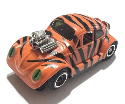 RARE 1973 Tyco Pro 2 Orange Tiger Stripe Funny VW Volkswagen #8818 HO Slot Car
