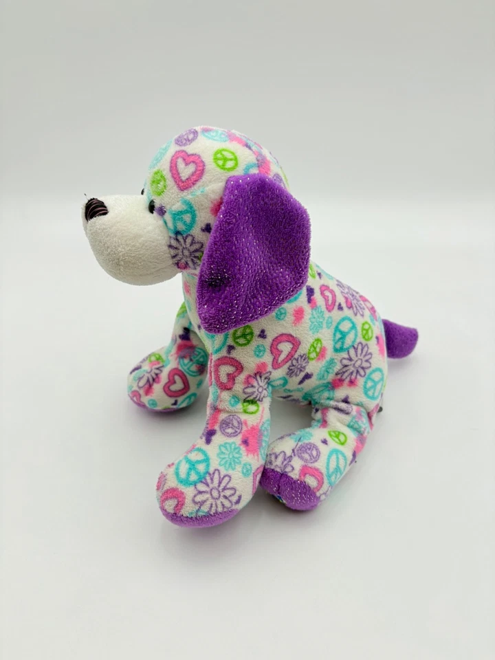 Webkinz Peace Out Puppy Plush Heart Purple Virtual Pet No Code - Image 4 of 4