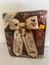 Dimensions Debbie Mumm Cross Stitch Front Door Bow Kit” Welcome Friends”