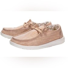 Hey Dude Wendy women's lace-up loafers sparkling rose gold color 9