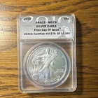 U.S. Mint Silver Eagle ANACS MS70 2010 1 oz .999 Silver $1 First Day Cert#01578