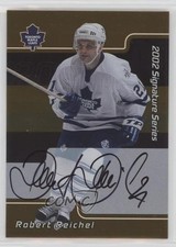 2001-02 ITG Be A Player Signature Series Gold Auto Robert Reichel #112 Auto 0f2