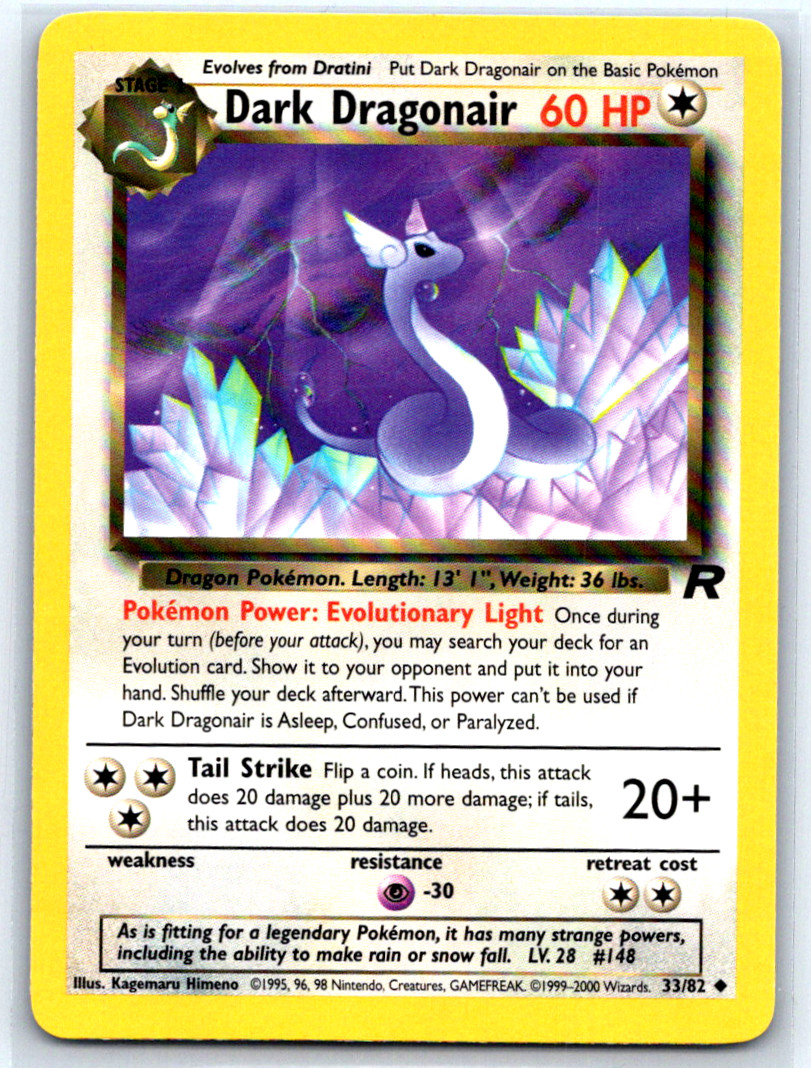 Dark Dragonair Unlimited Uncommon Team Rocket 33/82 LP