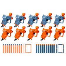 NERF Elite Ace SD-1 Party Pack, 10 Blasters, 20 Darts, Easter Small, Orange