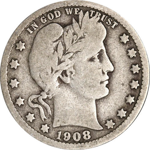 1908-O Barber Quarter