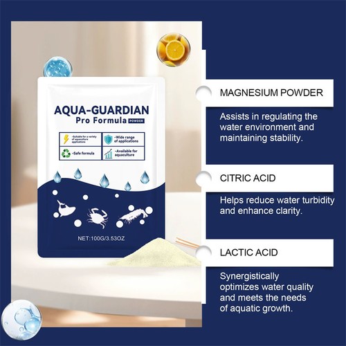 Water Clarifier Aquaculture Water Purifying Treatment Powder Pro Formula 5x 100g - Afbeelding 3 van 20