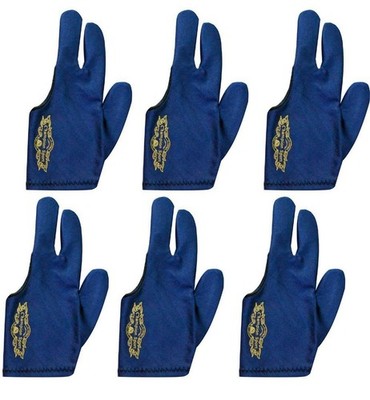 Champion Sport Dark Blue Left Hand Billiards Gloves for Pool Cues - Wear on t...