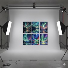 6 Paint By Number. Northern Lights. Landscapes.