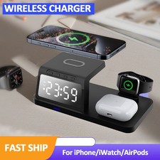 4in1 Wireless Fast Charger Dock For Apple Watch Air Pods iPhone 13 14 15 16 17