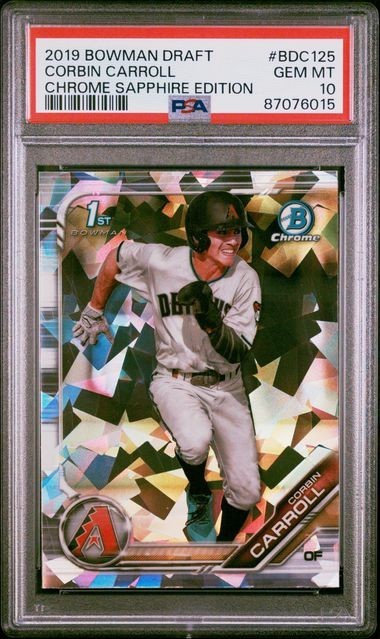 2019 Bowman Chrome Draft Sapphire Edition - Corbin Carroll - #BDC-125 PSA 10
