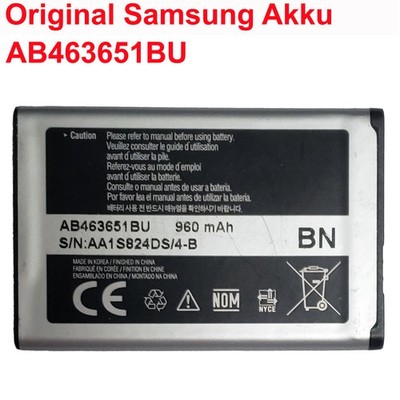 Original Samsung AB463651BU Akku S3370 S3653 S5260 S5600 S5603 S5610 S5560