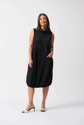 Joseph Ribkoff Bubble Jacquard Sleeveless Cocoon Dress 251244-R
