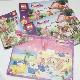 LEGO Belville Lot 7585 7583 5890 Horse Stable Puppies Dollhouse Parts Box Manual