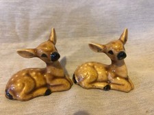 Deer  Fawns set of 2 Miniature Hunting Farmhouse Figure White-tale Cabin Mini