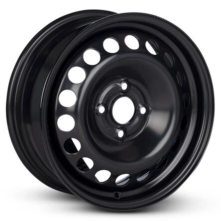 New Wheel For 2004-2021 Chevrolet Aveo 15 Inch Black Steel Rim - Image 2 of 4