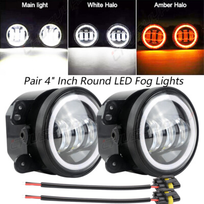 Clear Lens Fit For Dodge Challenger Charger Bumper Driving Fog Light Lamps