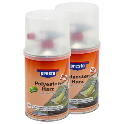 Presto 600528 Polyesterharz 2 X 1 Kg prestolith special inkl. Härter KFZ Boot
