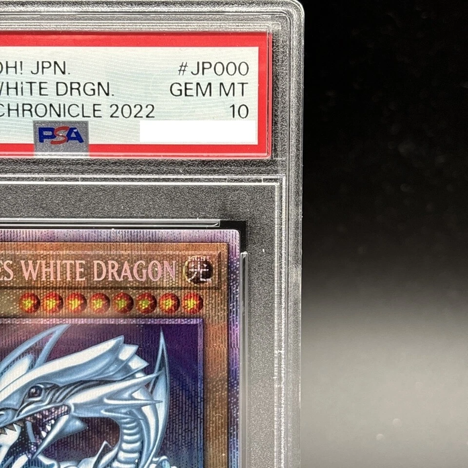 PSA 10 Occhi Blu Drago Bianco AC02-JP000 Carta Yugioh Rara Segreta Prismatica - Immagine 3 di 4