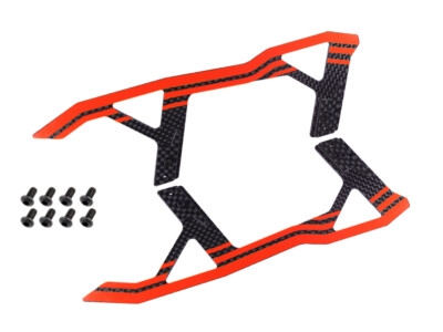 Microheli Carbon Fiber Landing Skids ''C'' Style (RED) - BLADE FUSION 270