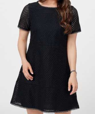 high low lace dress plus size Plus Size Ruffled Lace High-Low Dress main image 1