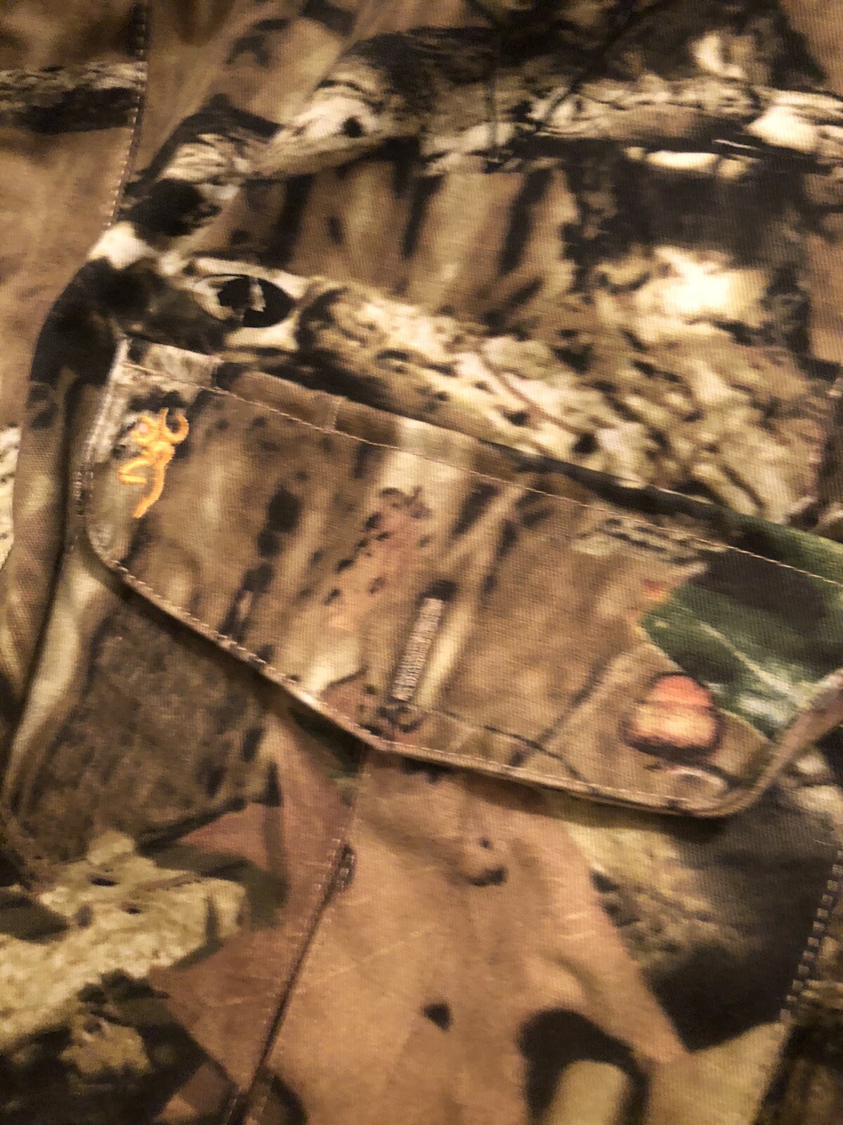 Browning Reactar Recoil Pad Pocket Long Sleeve Button Up Camo Hunting