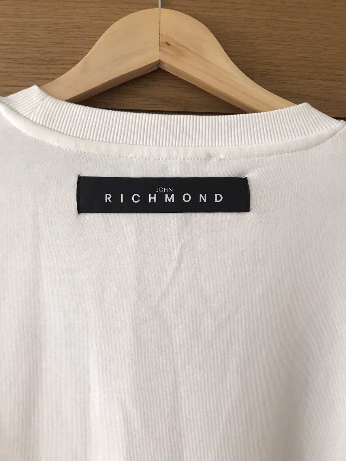 New Designer John Richmond Men’s XXL White Printed Sweatshirt RRP £225 image 4