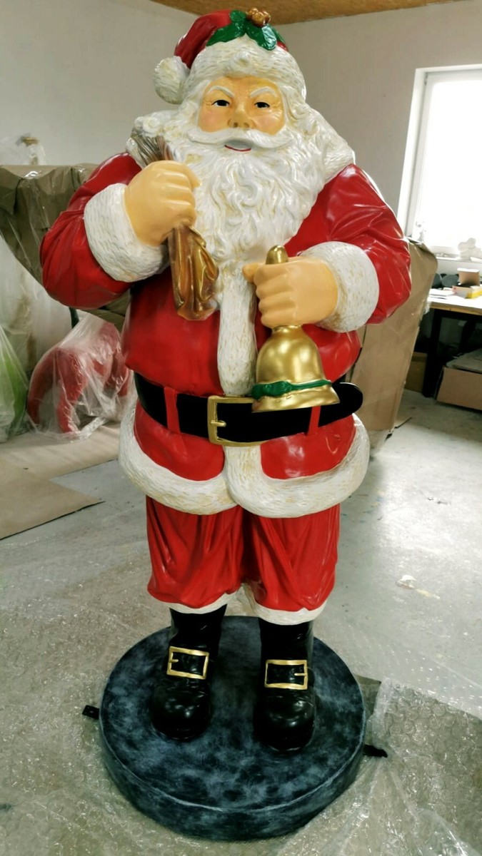 🔶Weihnachtsmann Figur Lebensgroß Gartenfigur Deko Weihnachtsmarkt - Main Image