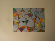 Unknown Artist Mixed Media Geometry Never 35.5x27cm O-4103